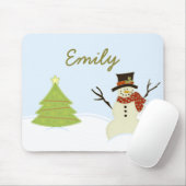 Schneemann und Baum Weihnachtsmousepad Mousepad (Mit Mouse)