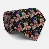 Schneemann und Familienschmuck auf Baum Krawatte (Gerollt)