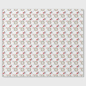Schneemann und festliche Krustenmuster Geschenkpapier (Flach)