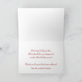 Schneemann und Hirschliebling zum Versand Feiertagskarte (Innenseite)