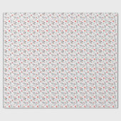 Schneemann und Ikonen für Feiertage Geschenkpapier (Flach)