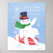 Schneemann und Peppermint lassen es Kunstdrucken S Poster (Vorne)