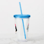 Schneemann und Pinguin erfroren Acryltrinkbecher (Links)