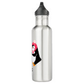Schneemann und Pinguin erfroren Edelstahlflasche (Rechts)