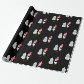 Schneemann und Pinguin erfroren Geschenkpapier (Ungerollt)