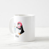 Schneemann und Pinguin erfroren Kaffeetasse (Vorderseite Links)