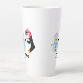 Schneemann und Pinguin erfroren Milchtasse (Vorderseite)