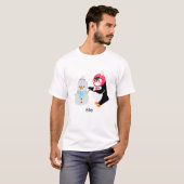 Schneemann und Pinguin erfroren T-Shirt (Vorne ganz)