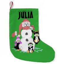 Schneemann und Pinguine Weihnachten