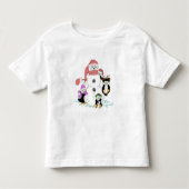 Schneemann und Pinguine Weihnachten Kleinkind T-shirt (Vorderseite)
