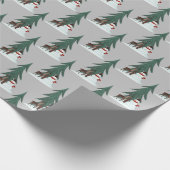 Schneemann und Reh im Schnee Geschenkpapier (Ecke)