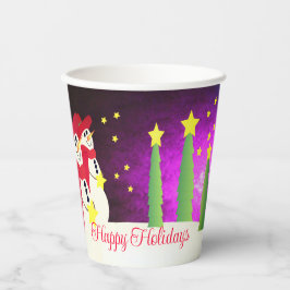 Schneemann und Rote Skarven Pappbecher