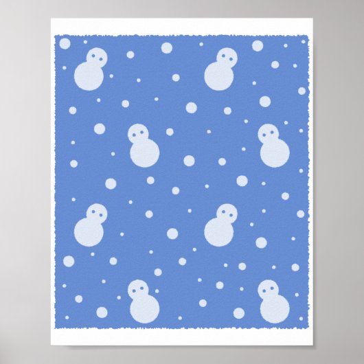 Schneemann und Schnee Poster (Vorne)