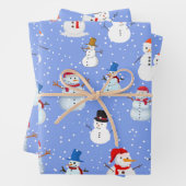 Schneemann und Schneefall Geschenkpapier Set (Beispiel)
