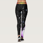 Schneemann und Schneeflocken auf IHRER FARBE Weihn Leggings (Rückseite)