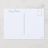 Schneemann und Schneeflocken. Frohe Weihnachten (Rückseite)