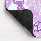 Schneemann und Schneeflocken Mousepad (Ecke)