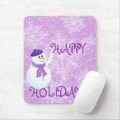 Schneemann und Schneeflocken Mousepad (Mit Mouse)