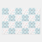 Schneemann und Schneeflocken Niedliche Weihnachten Geschenkpapier Set (Vorderseite)