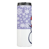 Schneemann und Schneeflocken Stein Untersetzer Thermosbecher (Rückseite)