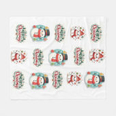 Schneemann und Schneefrau Fleecedecke (Vorderseite (Horizontal))