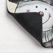 Schneemann und Schneefrau zeichnend Mousepad (Ecke)