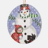 Schneemann und Scotty Ornament (Links)