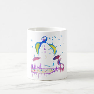 Schneemann und sein bester Freund Kaffeetasse