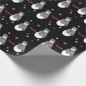 Schneemann und Stars Geschenkpapier (Ecke)