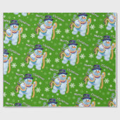 Schneemann und Tinkel Weihnachtspapier Geschenkpapier (Flach)