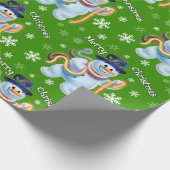 Schneemann und Tinkel Weihnachtspapier Geschenkpapier (Ecke)