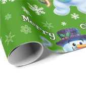 Schneemann und Tinkel Weihnachtspapier Geschenkpapier (Rolleneckpunkt)