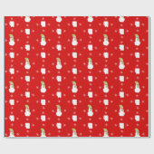 Schneemann und Toilettenpapier Weihnachten 2020 Geschenkpapier (Flach)