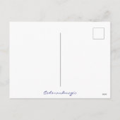 Schneemann und Vögel Feiertagspostkarte (Rückseite)