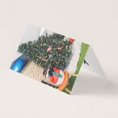 Schneemann und Weihnachtsbaum (Rückseite)