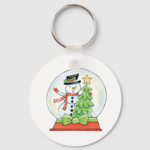 Schneemann-und Weihnachtsbaum in einer Schlüsselanhänger