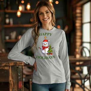 Schneemann und Weihnachtsfeiertag T - Shirt