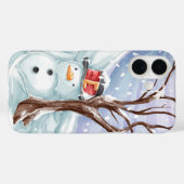 Schneemann- und Winterlandschaft Case-Mate iPhone Hülle (Rückseite (Horizontal))
