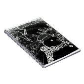 Schneemann und Yaie in schwarzen Weihnachten Notizblock (Rechte Seite)