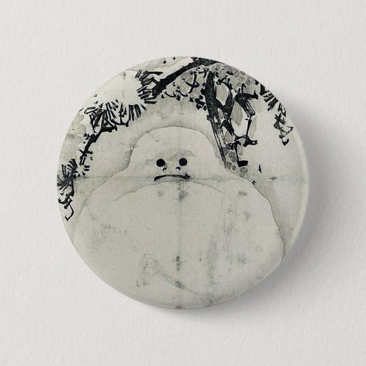 Schneemann unter einer Kiefer durch Taki, Katei Button (Vorderseite)