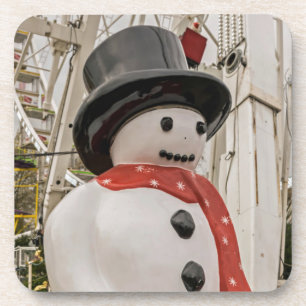 Schneemann-Untersetzer aus Plastik Getränkeuntersetzer
