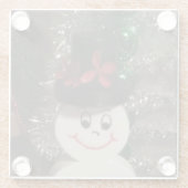 Schneemann-Untersetzer Glasuntersetzer (Rückseite)