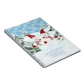 Schneemann: Urlaubsreisebericht Notizblock (Rechte Seite)