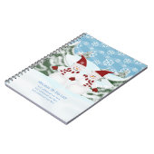 Schneemann: Urlaubsreisebericht Notizblock (Linke Seite)