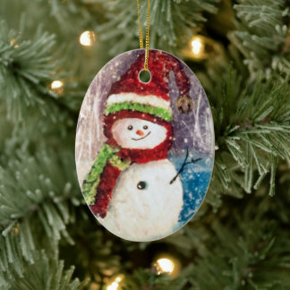 Schneemann-Verzierung Keramik Ornament