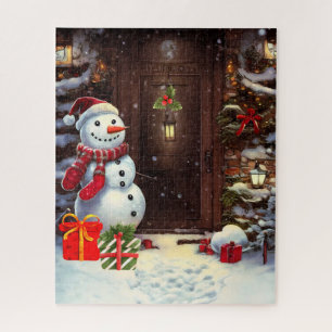 Schneemann Vintage-Weihnachten  Puzzle