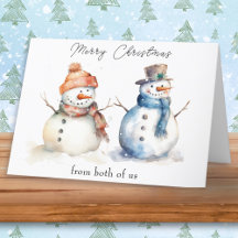 Schneemann von uns beiden Frohe Weihnachtsgrüße