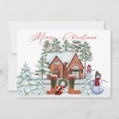 Schneemann von unserem Haus zu deinen Weihnachten (Vorderseite)