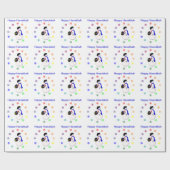 Schneemann w Colorwheel des Chanukkas Giftwrap der Geschenkpapier (Flach)