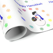 Schneemann w Colorwheel des Chanukkas Giftwrap der Geschenkpapier (Rolleneckpunkt)